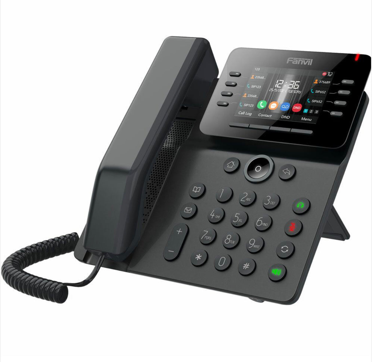 Fanvil V64 Business IP Phone – Black | Wi-Fi, Bluetooth, HD Audio, 12 Lines, 21 DSS Keys