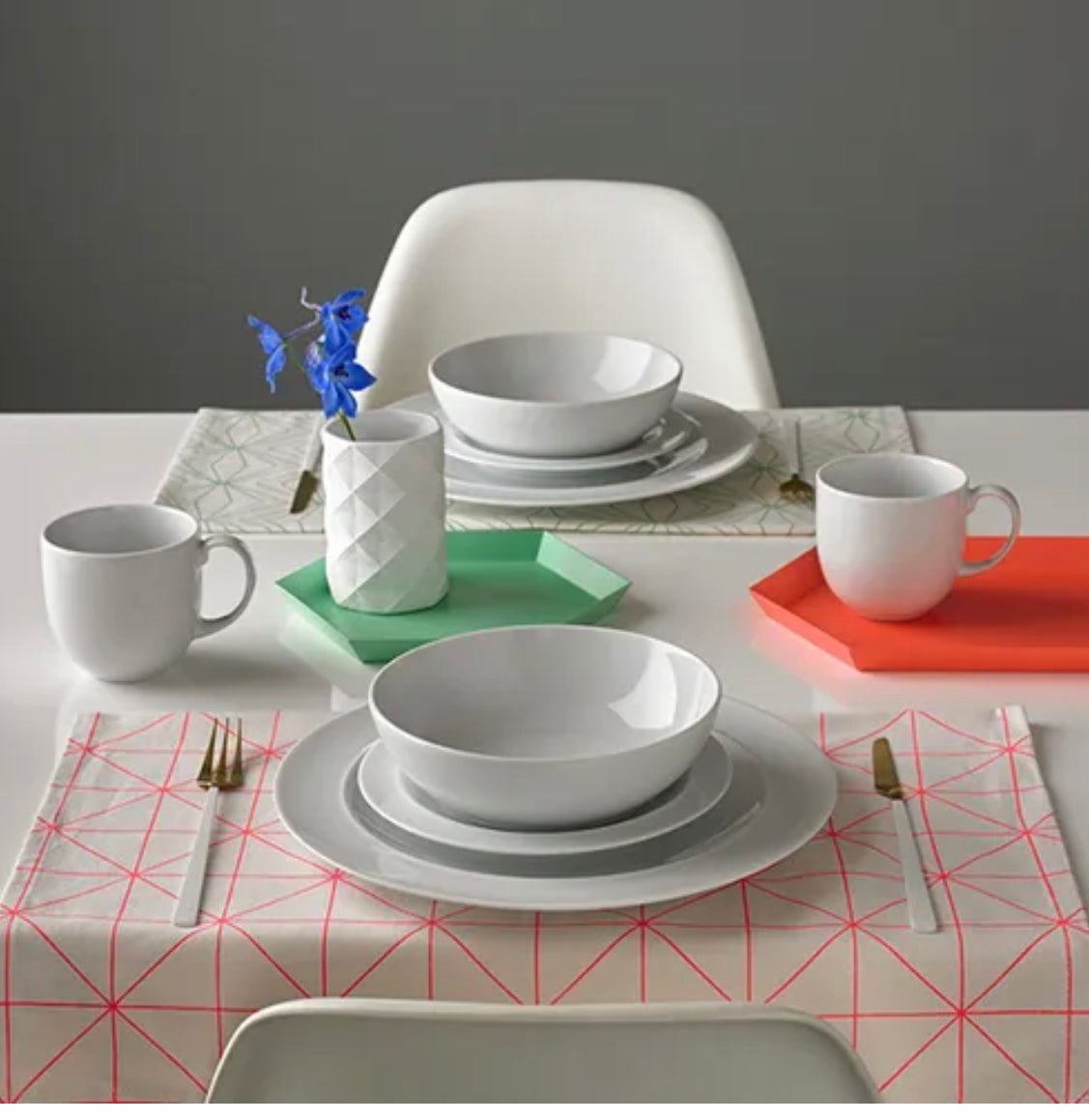 Denby White 16-Piece Dinner Set – Elegant Porcelain Tableware for Every Occasion
