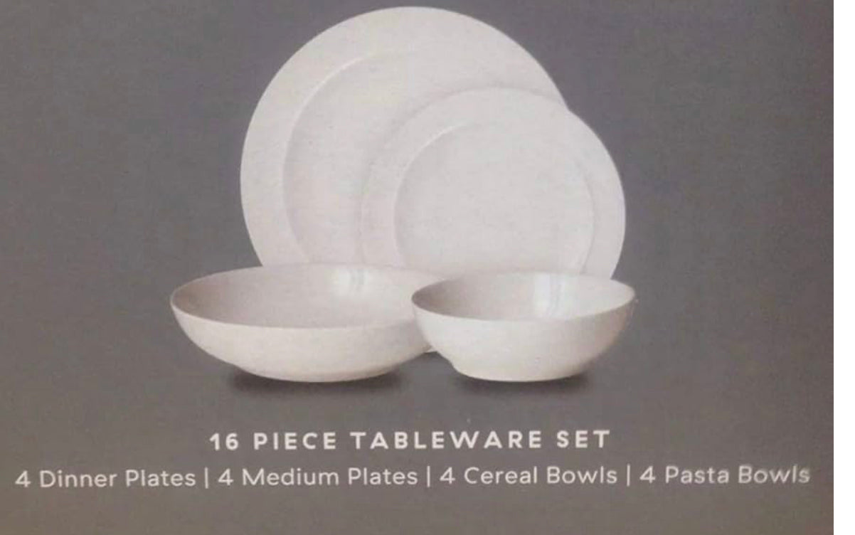 Denby White 16-Piece Dinner Set – Elegant Porcelain Tableware for Every Occasion