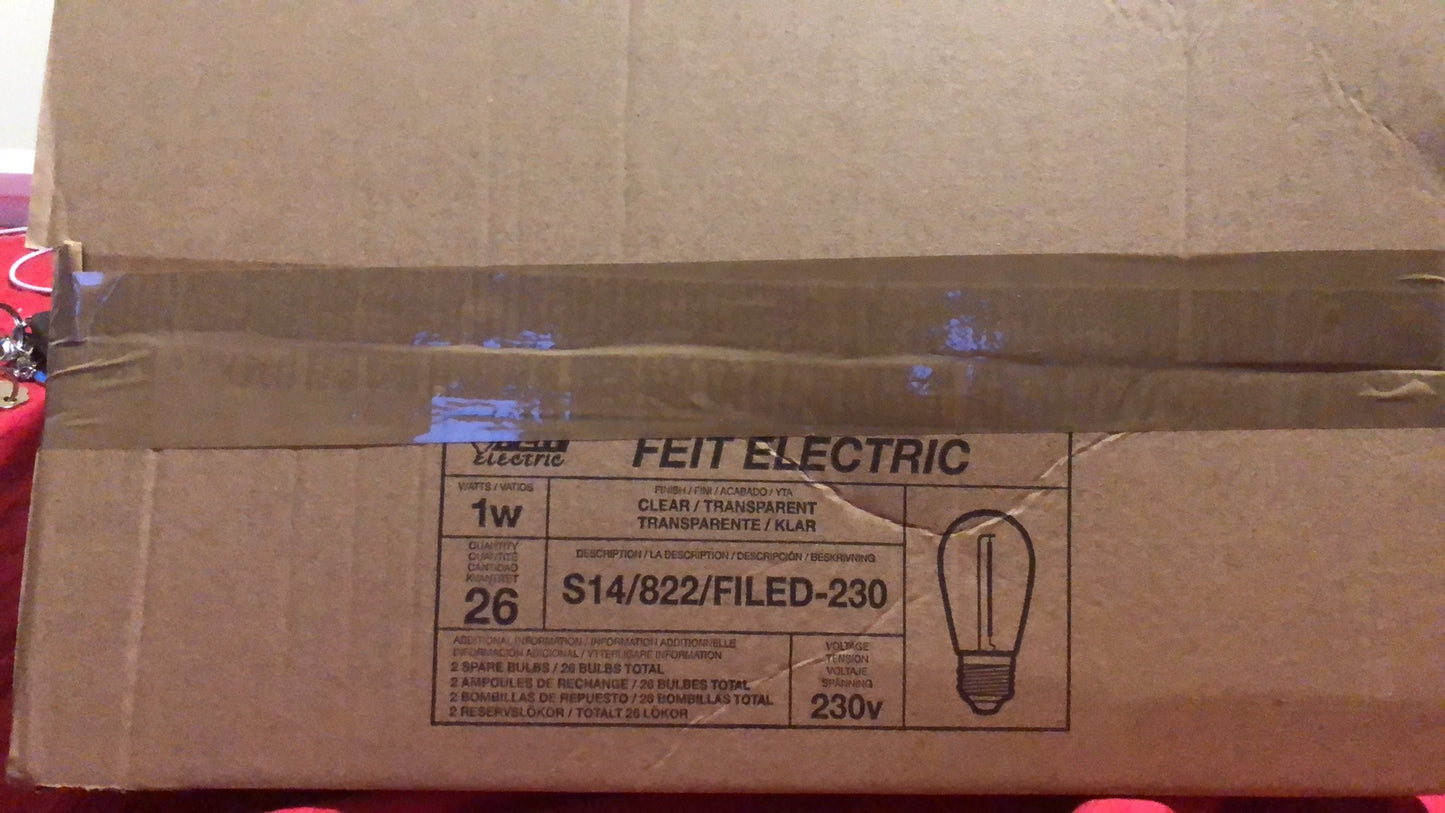 FEIT 48FT (14.6M) LED Indoor/Outdoor String Lights – Weatherproof, Connectable & Shatter-Resistant
