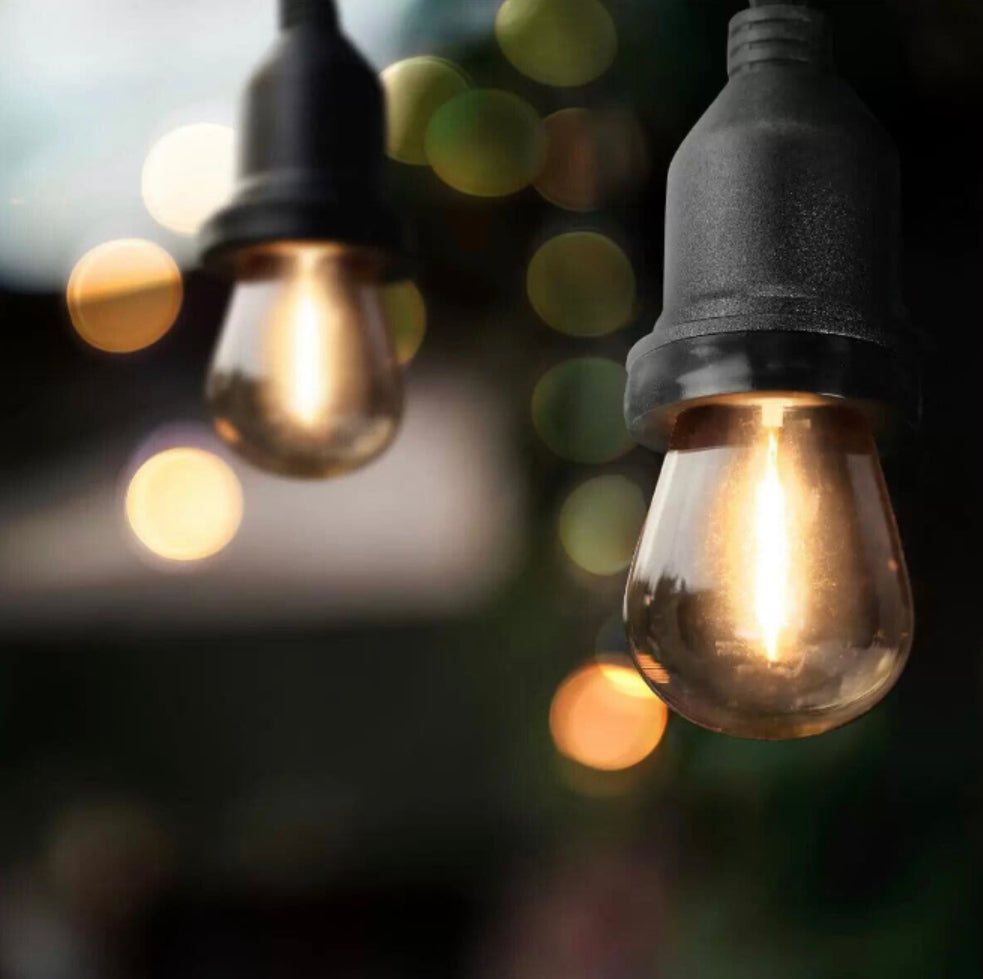 FEIT 48FT (14.6M) LED Indoor/Outdoor String Lights – Weatherproof, Connectable & Shatter-Resistant