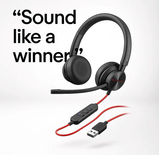 Poly Blackwire 8225 USB-C Headset + Noise Cancelling Mic + ANC Teams Certified