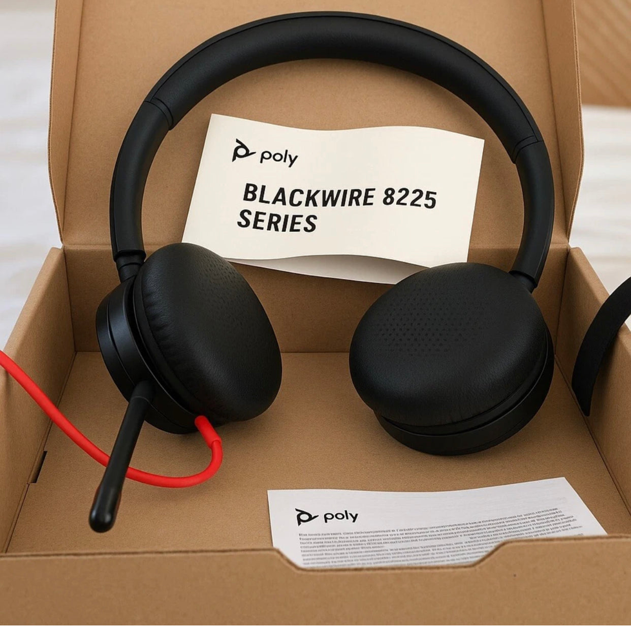 Poly Blackwire 8225 USB-C Headset + Noise Cancelling Mic + ANC Teams Certified