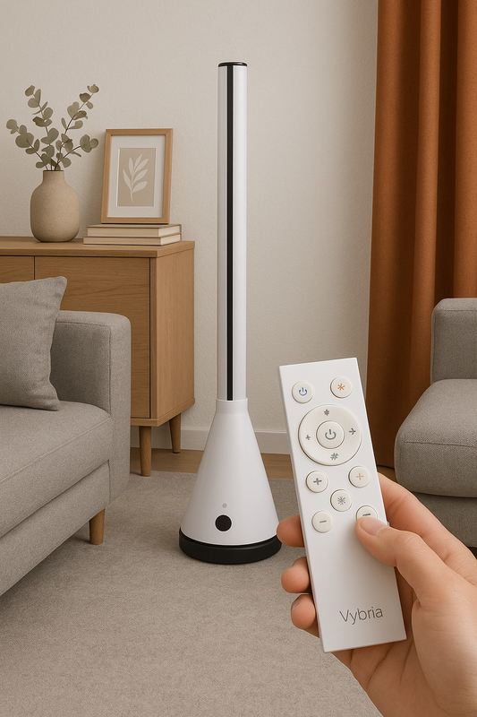 Vybra 3-in-1 Smart Tower Fan, Heater & Air Purifier – White (VS001W)