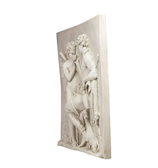 Design Toscano Eros & Dionysus High Relief Wall Frieze – Antique Stone 68.5cm