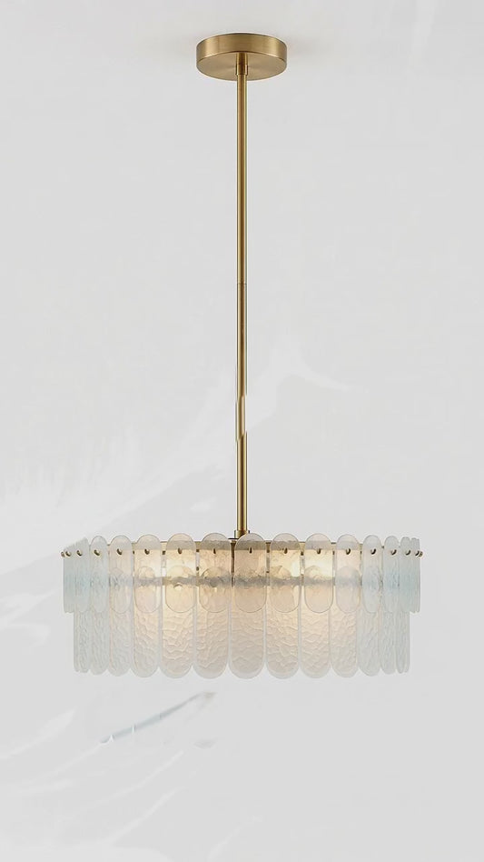 Very Home Glass Oval Chandelier | Modern 3 Light Frosted Glass Ceiling Light