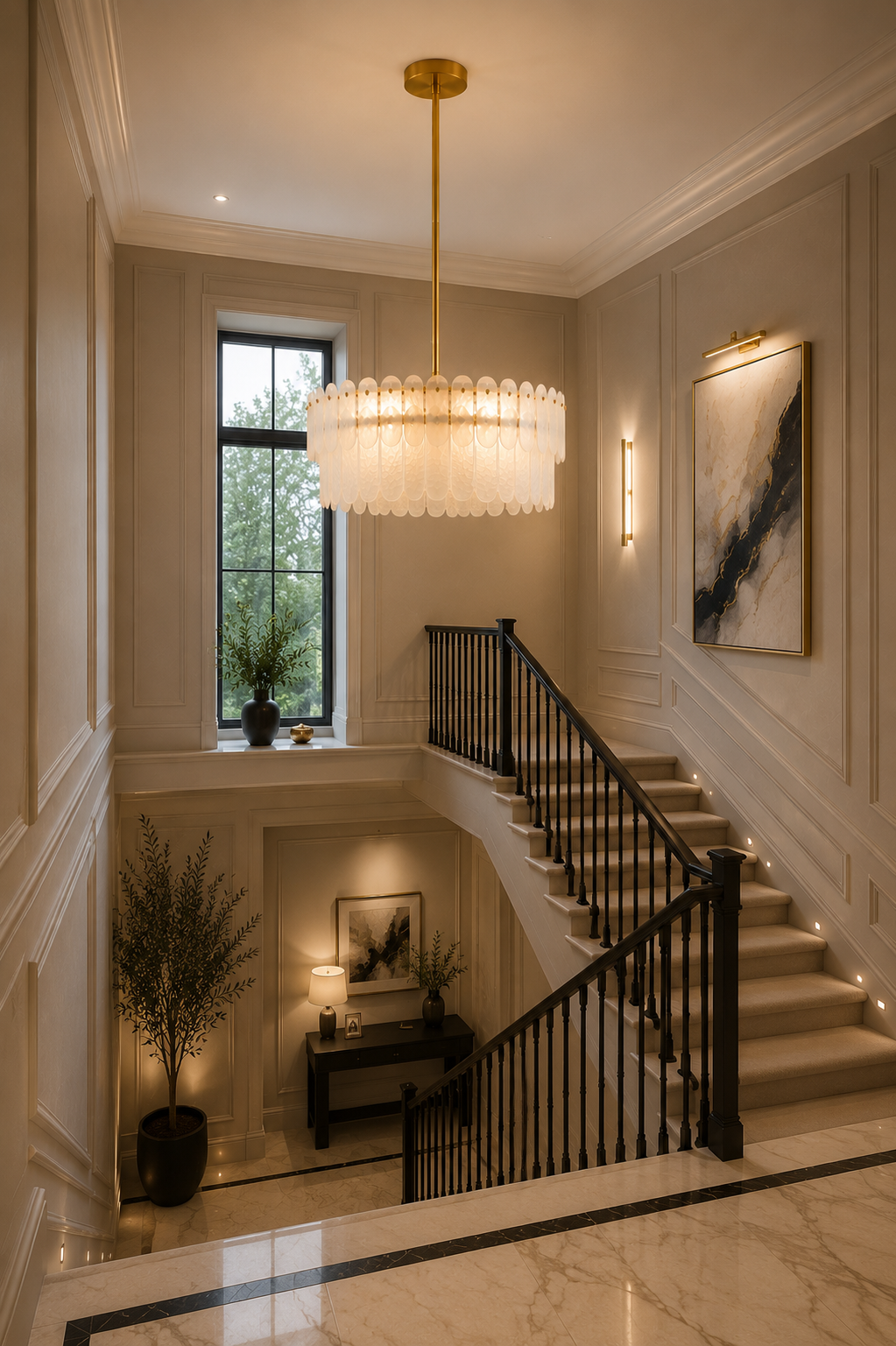 Very Home Glass Oval Chandelier | Modern 3 Light Frosted Glass Ceiling Light