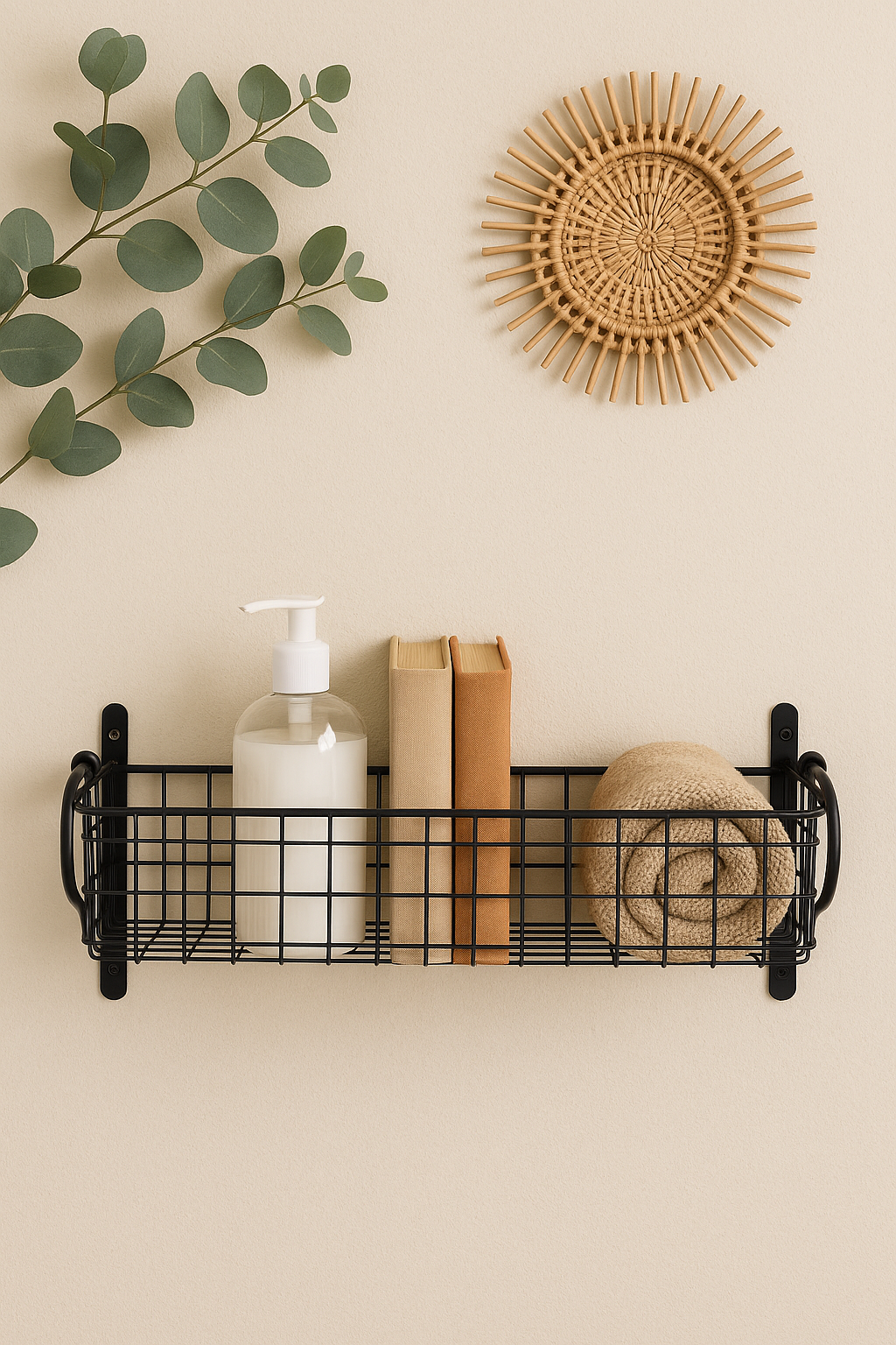 Garden Trading Wirework Basket Shelf – Medium (H12 × W53 × D18.5 cm) – Lily Black