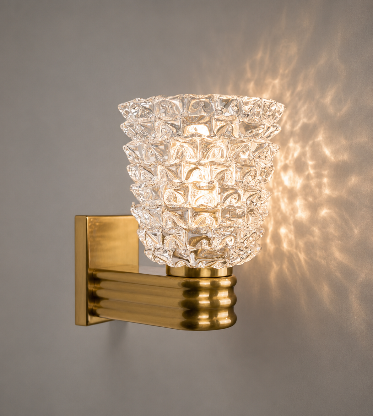 Bella Murano Wall Light – Luxury Italian Glass & Solid Brass Wall Light