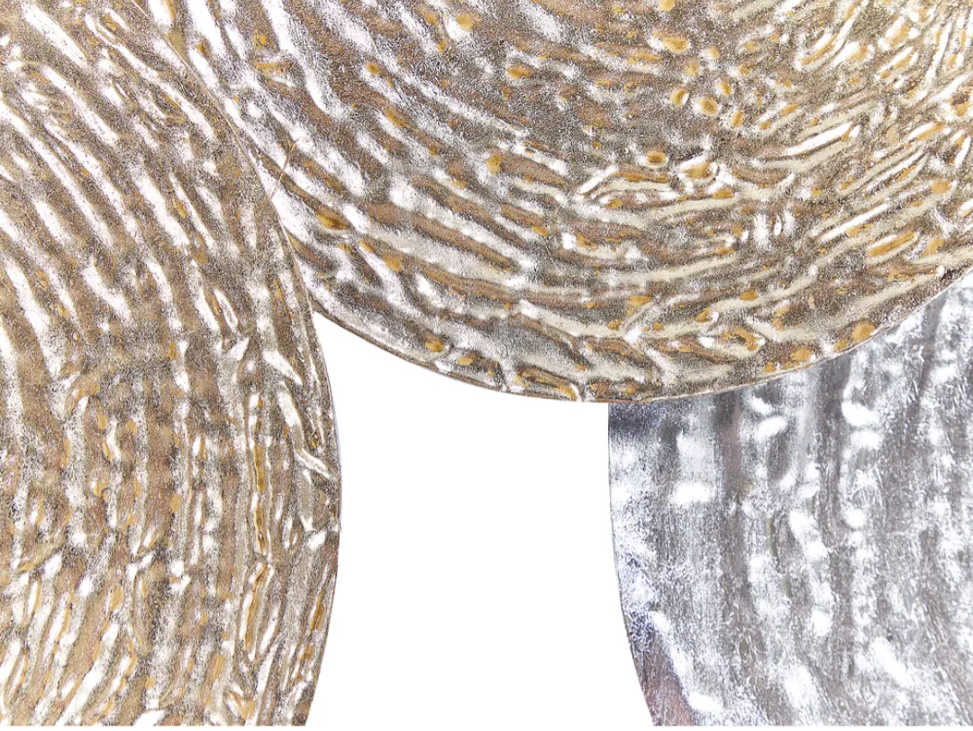 Luxury Wall Decor VANADIUM Metal Art – 60 cm Gold & Silver Handmade