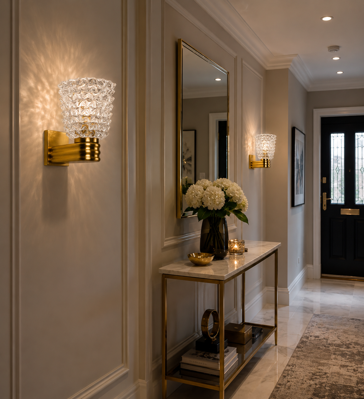 Bella Murano Wall Light – Luxury Italian Glass & Solid Brass Wall Light