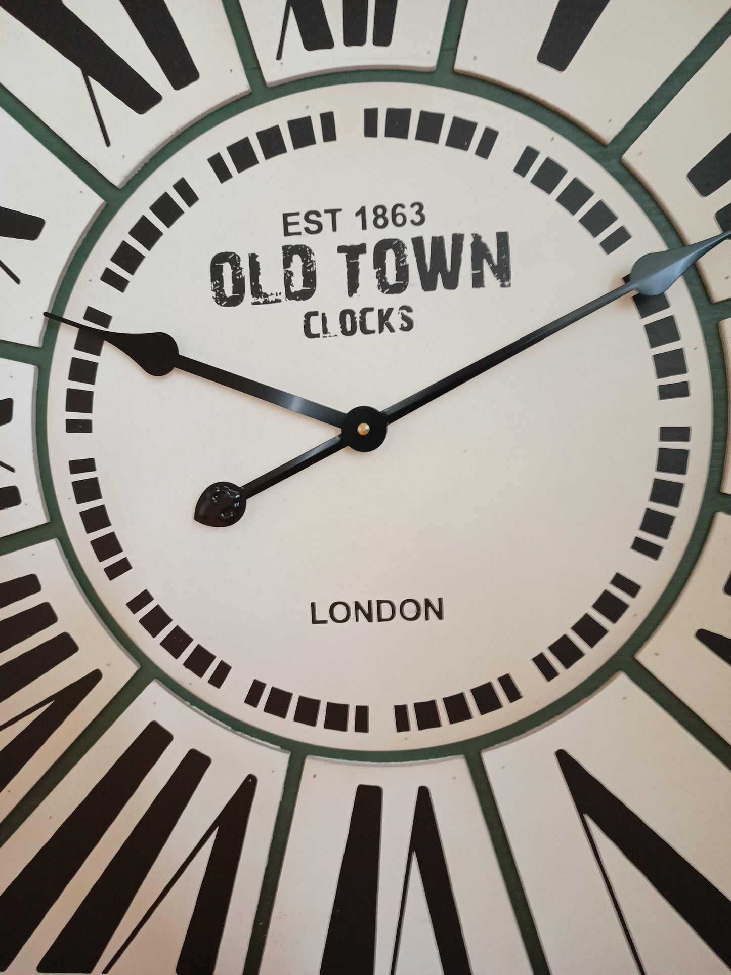 Williston Forge Cedar Wall Clock | Large 69cm Green Square Roman Numeral