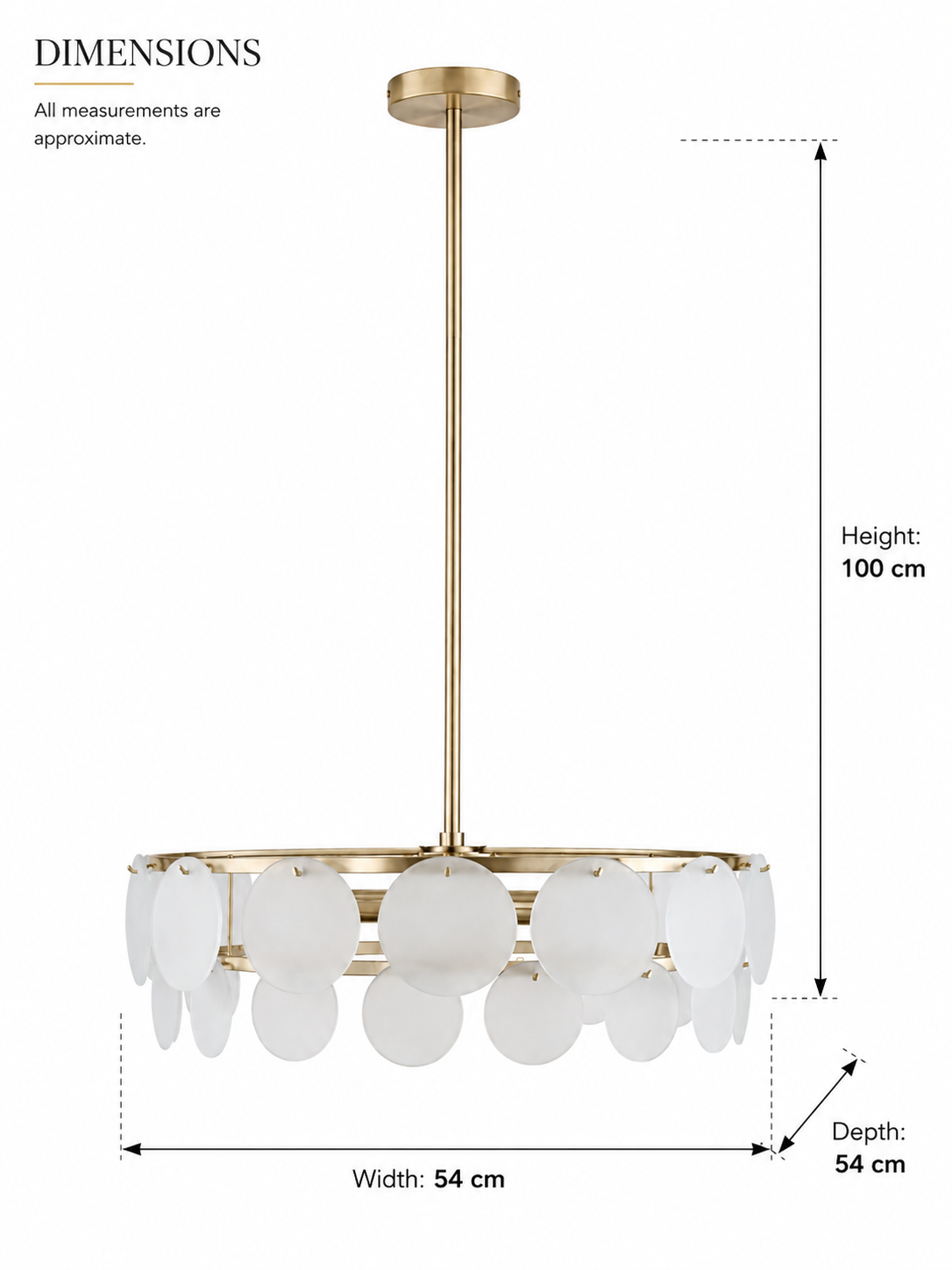 Very Home Glass Circle 5 Light Chandelier Ceiling Light
