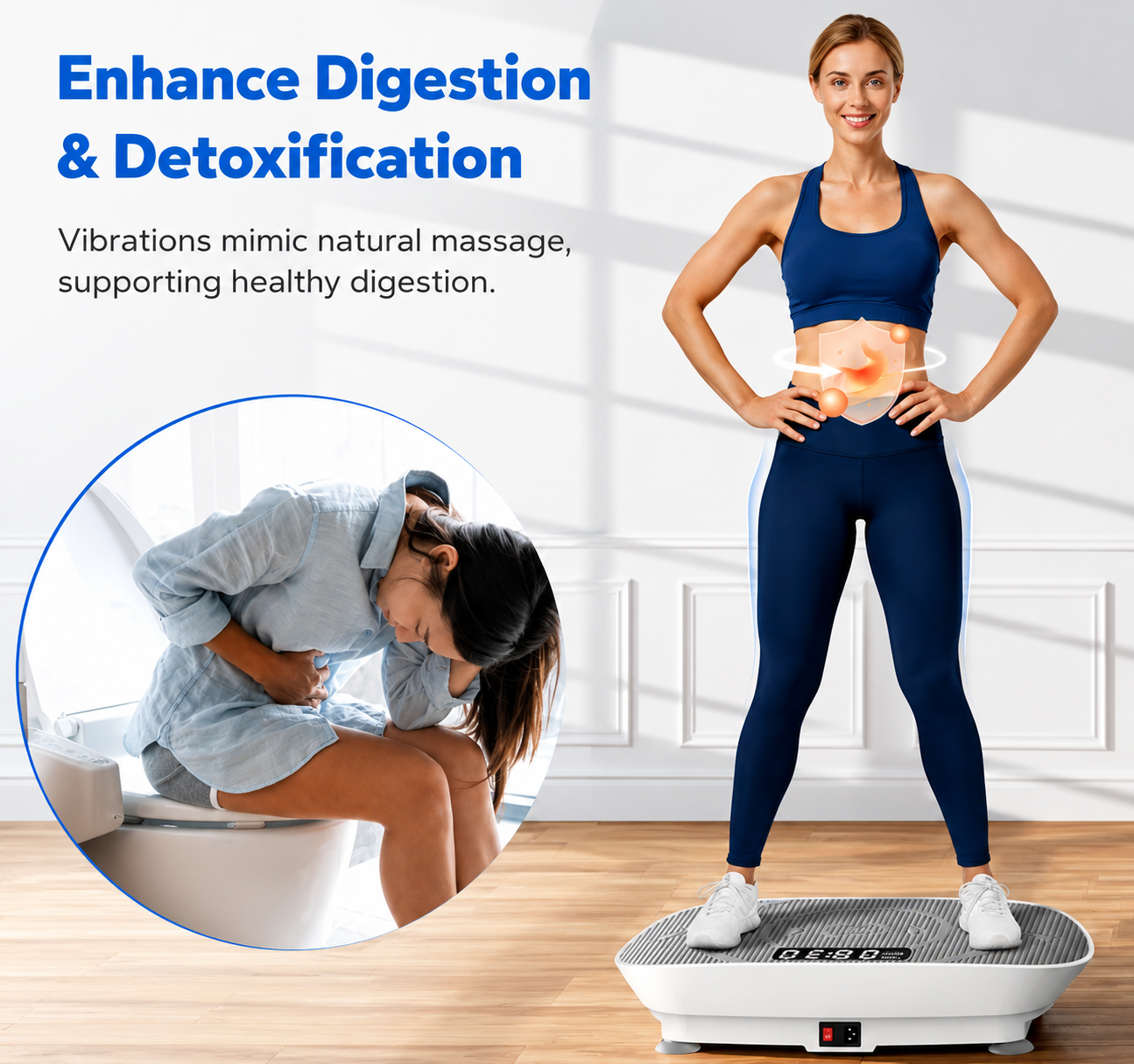 MERACH Vibration Plate Exercise Machine with Bluetooth Speaker with Remote