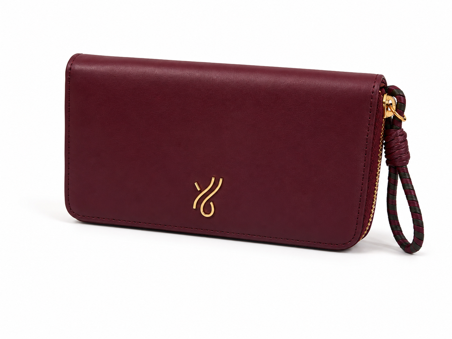 Illicia London Nappa Leather Zip Around Wallet Burgundy Made in Italy BNIB Gift