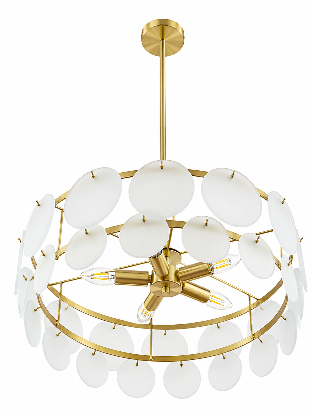 Very Home Glass Circle 5 Light Chandelier Ceiling Light