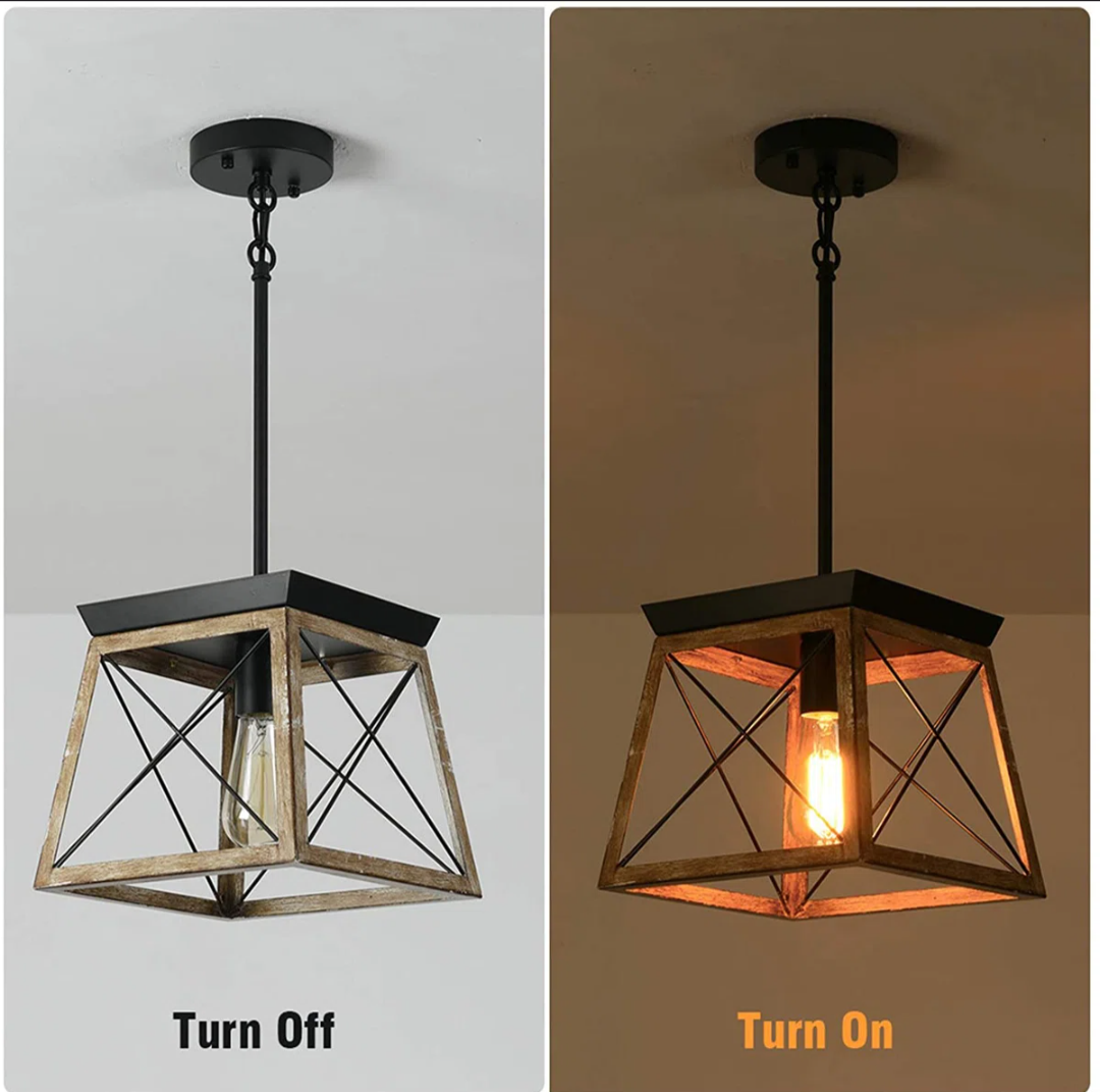 Lantern Pendant Light Rustic Industrial Ceiling Fixture – Matsuda by Borough Wharf