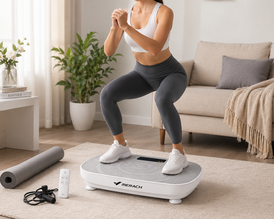 MERACH Vibration Plate Exercise Machine with Bluetooth Speaker with Remote