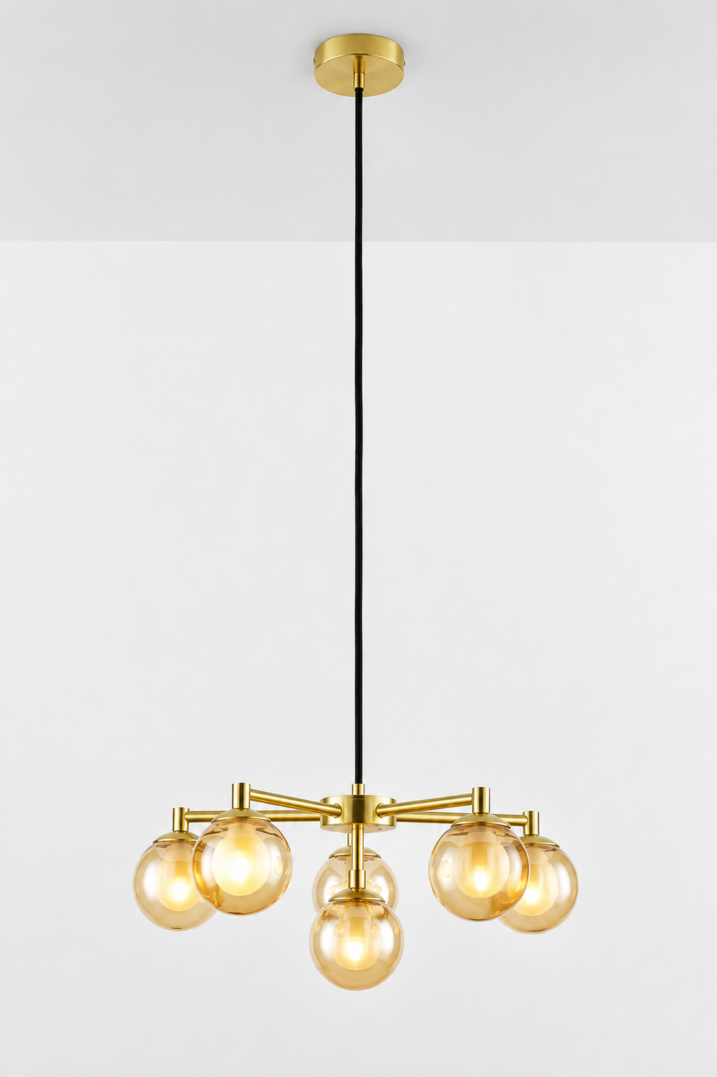 Very Home Double Glass 6 Light Chandelier Ceiling Light