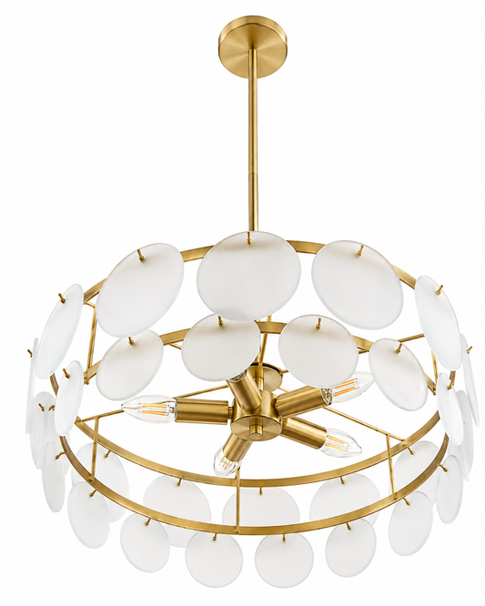Very Home Glass Circle 5 Light Chandelier Ceiling Light