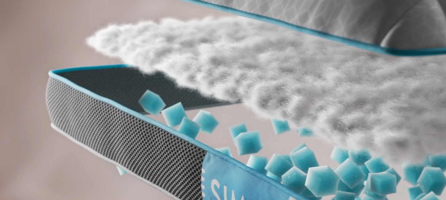 SIMBA Hybrid Pillow | Cooling Memory Foam Pillow with Nanocube Technology | Breathable Luxury Bed Pillow