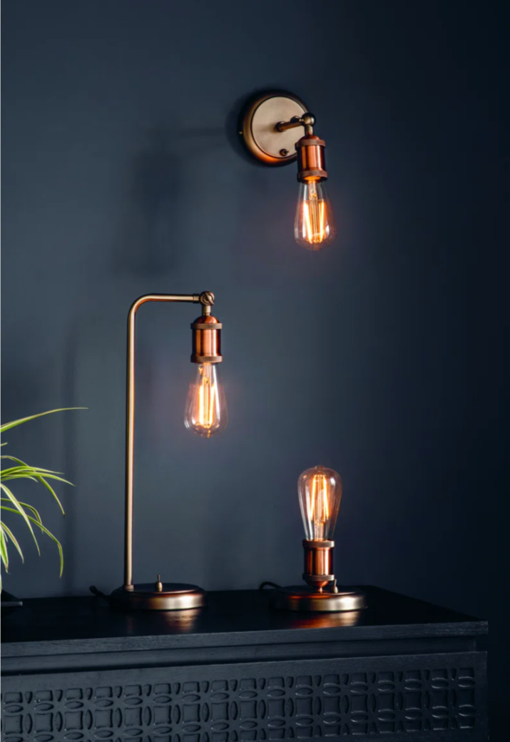 Jurupa Valley Metal Novelty Lamp – Industrial Style Table Light