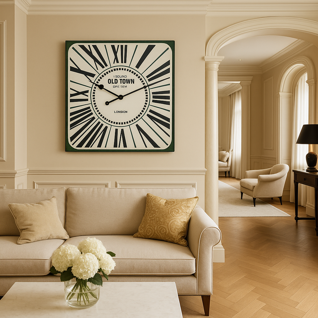 Williston Forge Cedar Wall Clock | Large 69cm Green Square Roman Numeral
