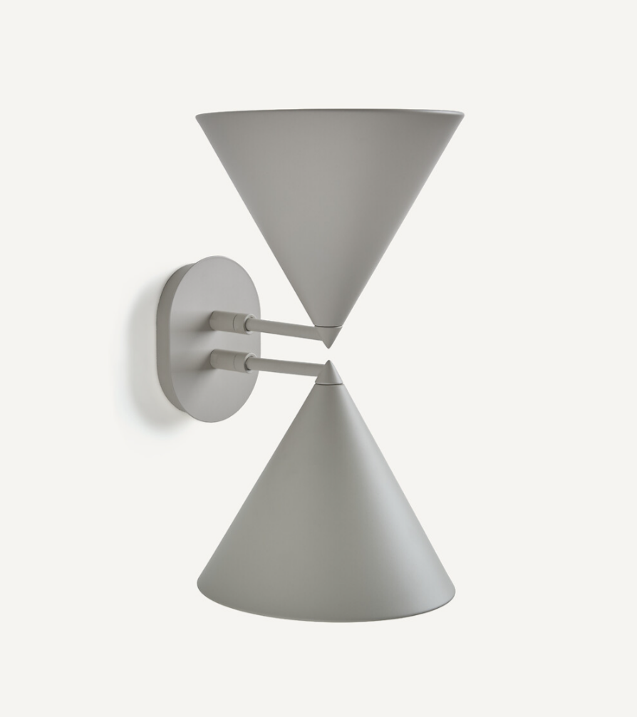 AM.PM Moke Double Cone Wall Light Grey | Adjustable Modern Designer Metal Wall Lamp