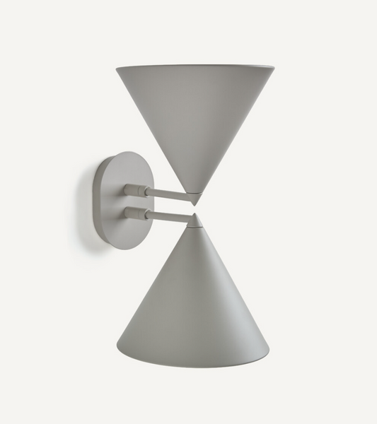 AM.PM Moke Double Cone Wall Light Grey | Adjustable Modern Designer Metal Wall Lamp