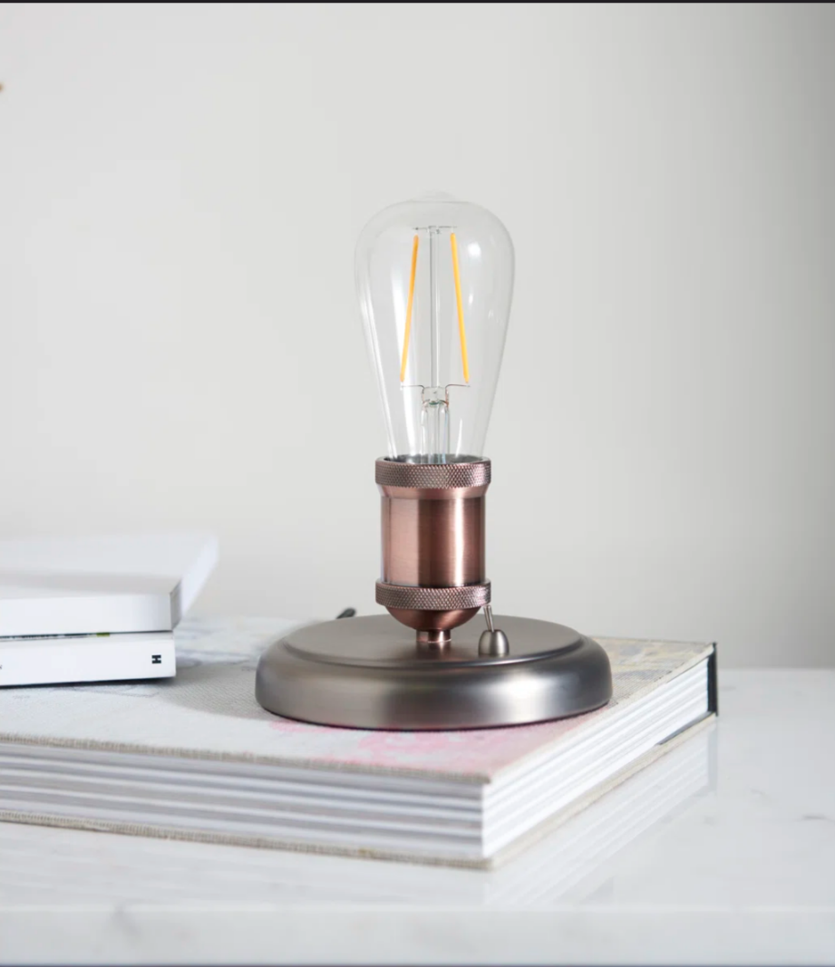 Jurupa Valley Metal Novelty Lamp – Industrial Style Table Light