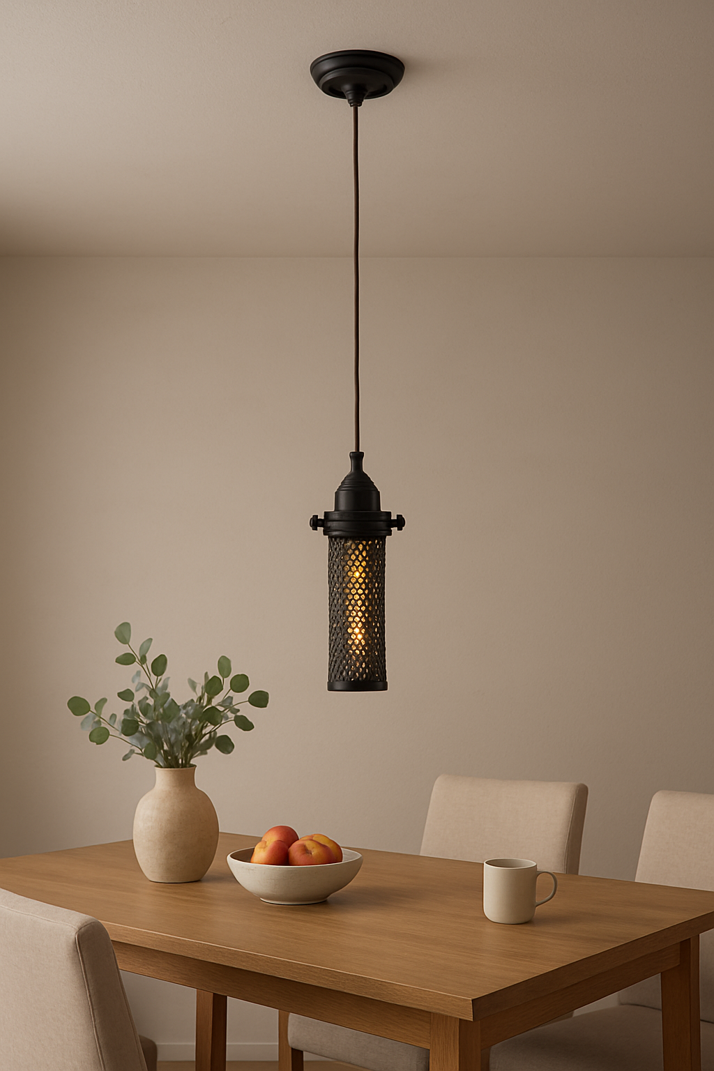 Karla 1-Light Cylinder Pendant Borough Wharf | Industrial Modern Ceiling Light