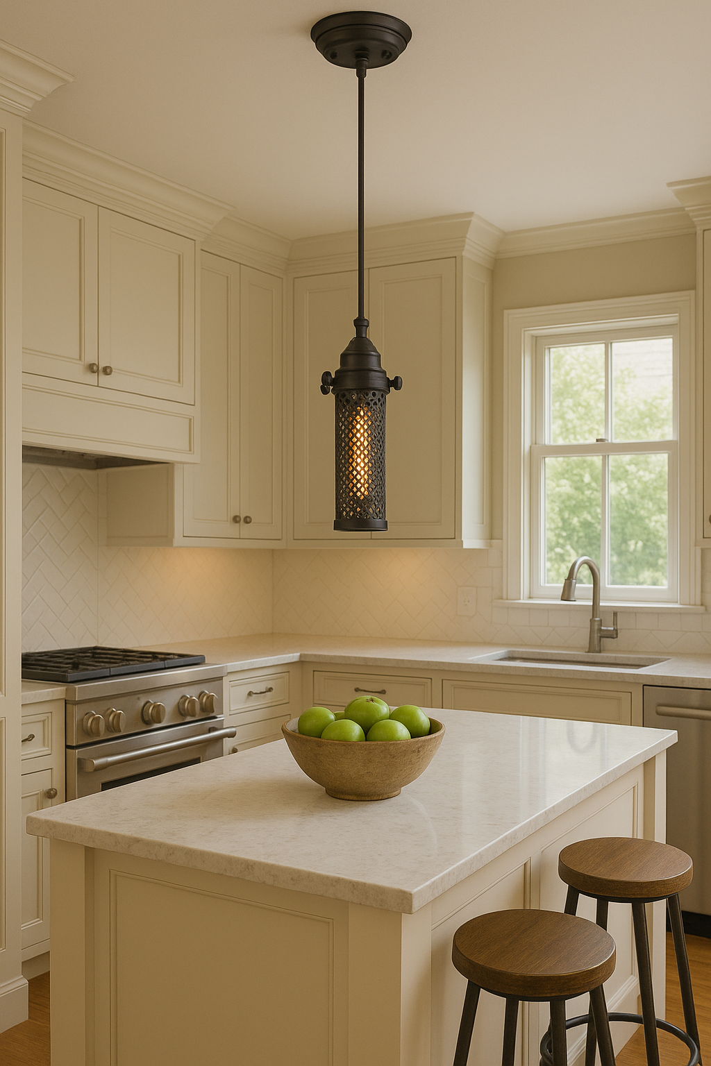 Karla 1-Light Cylinder Pendant Borough Wharf | Industrial Modern Ceiling Light