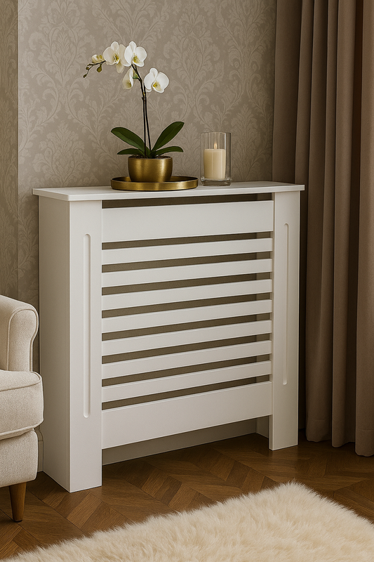 Radiator Cover White MDF vidaXL Heating Cabinet Heater Shelf Grill Furniture