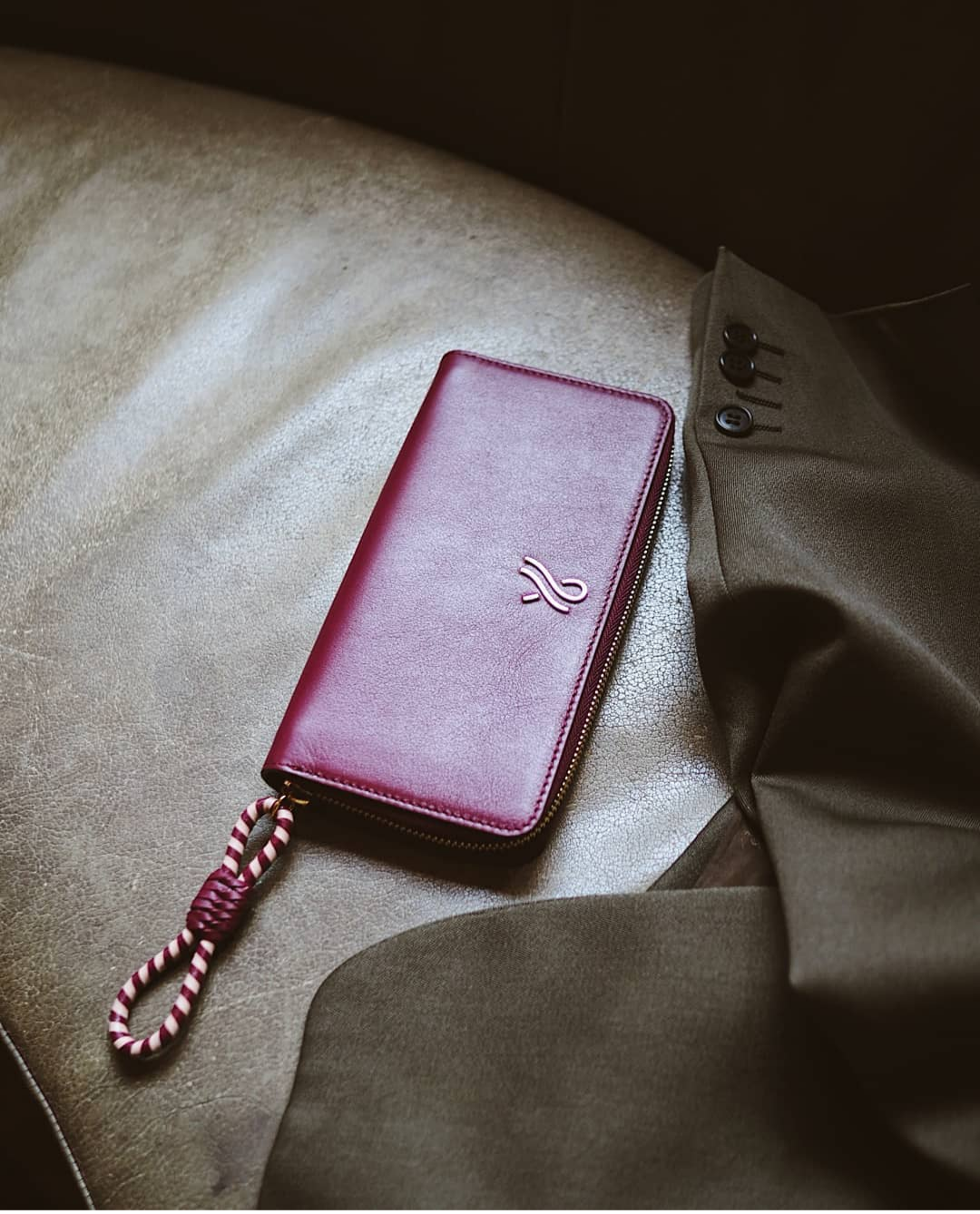 Illicia London Nappa Leather Zip Around Wallet Burgundy Made in Italy BNIB Gift