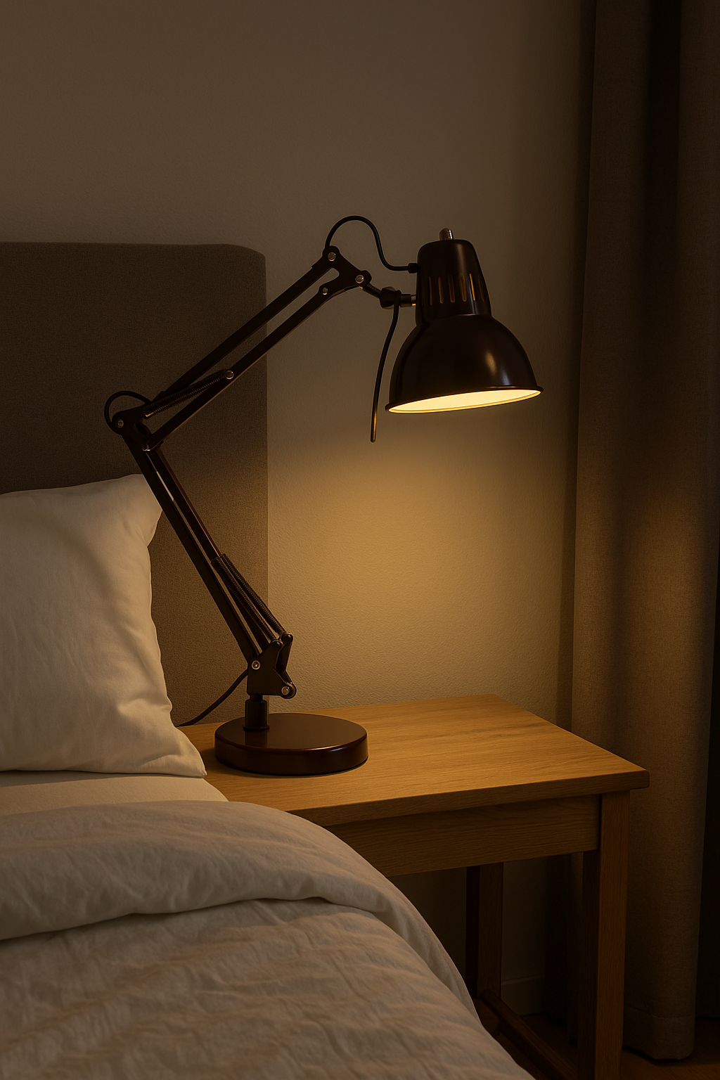 John Lewis Elliott Desk Lamp – Cocoa Gloss Finish Adjustable Task Light