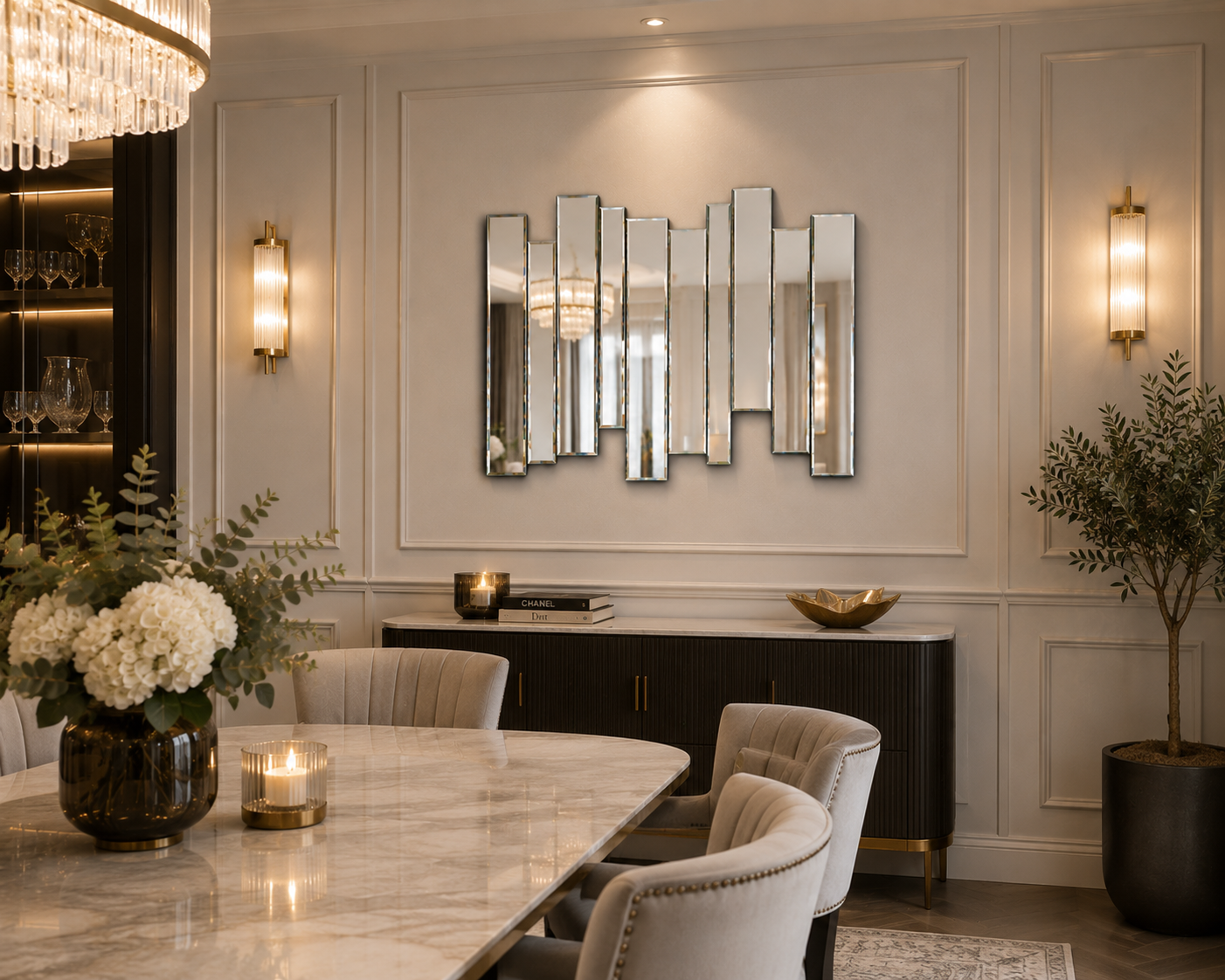 Gallery Montessa Mirror 70 x 80cm – Art Deco Bevelled Decorative Wall Mirror