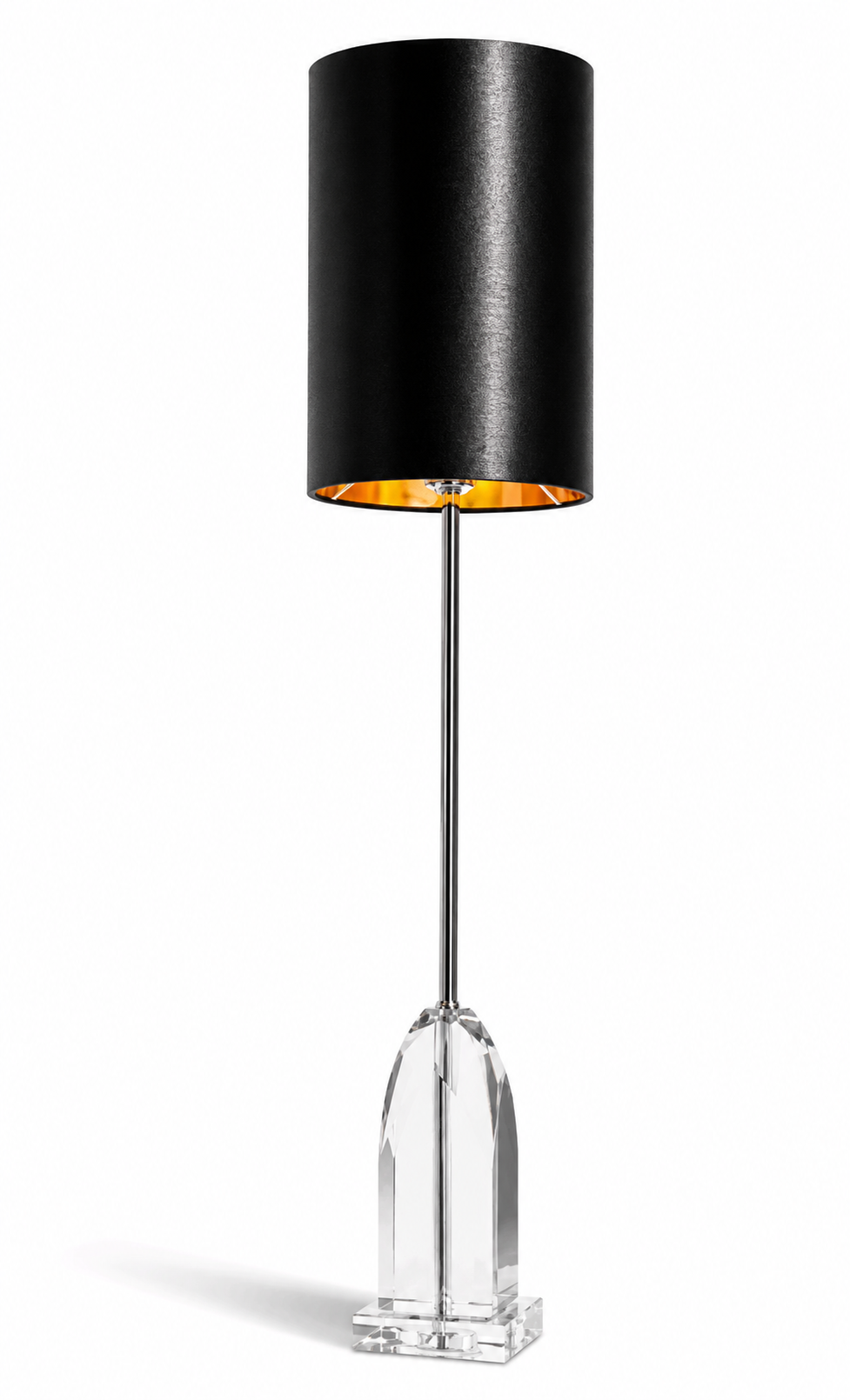 Laura Ashley Fionan Crystal Table Lamp Black Gold Luxury Light