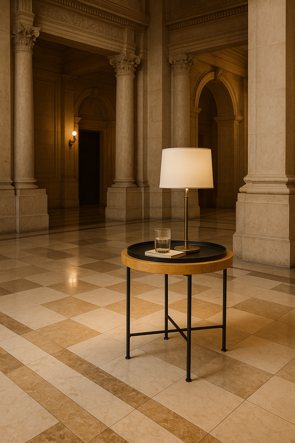 Rochester Wood & Metal Accent Table Round Mango Wood Black Iron Modern Side