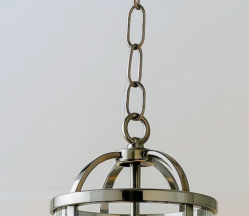 Bearse 1-Light Lantern Pendant Ceiling Light – Adjustable Metal & Glass