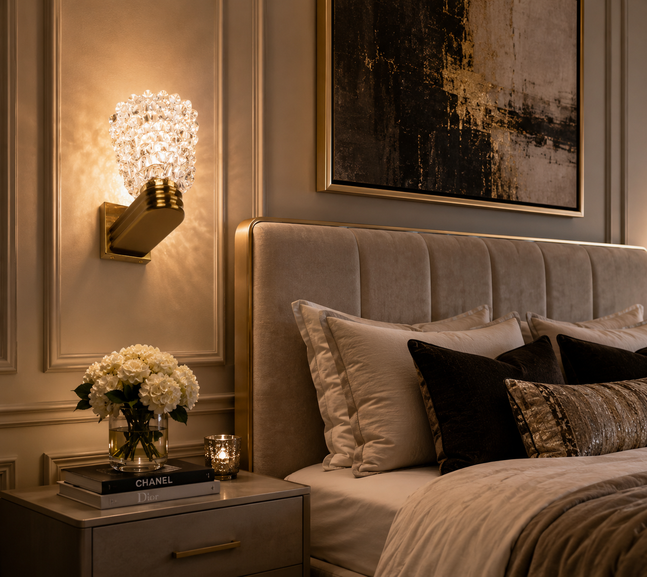 Bella Murano Wall Light – Luxury Italian Glass & Solid Brass Wall Light