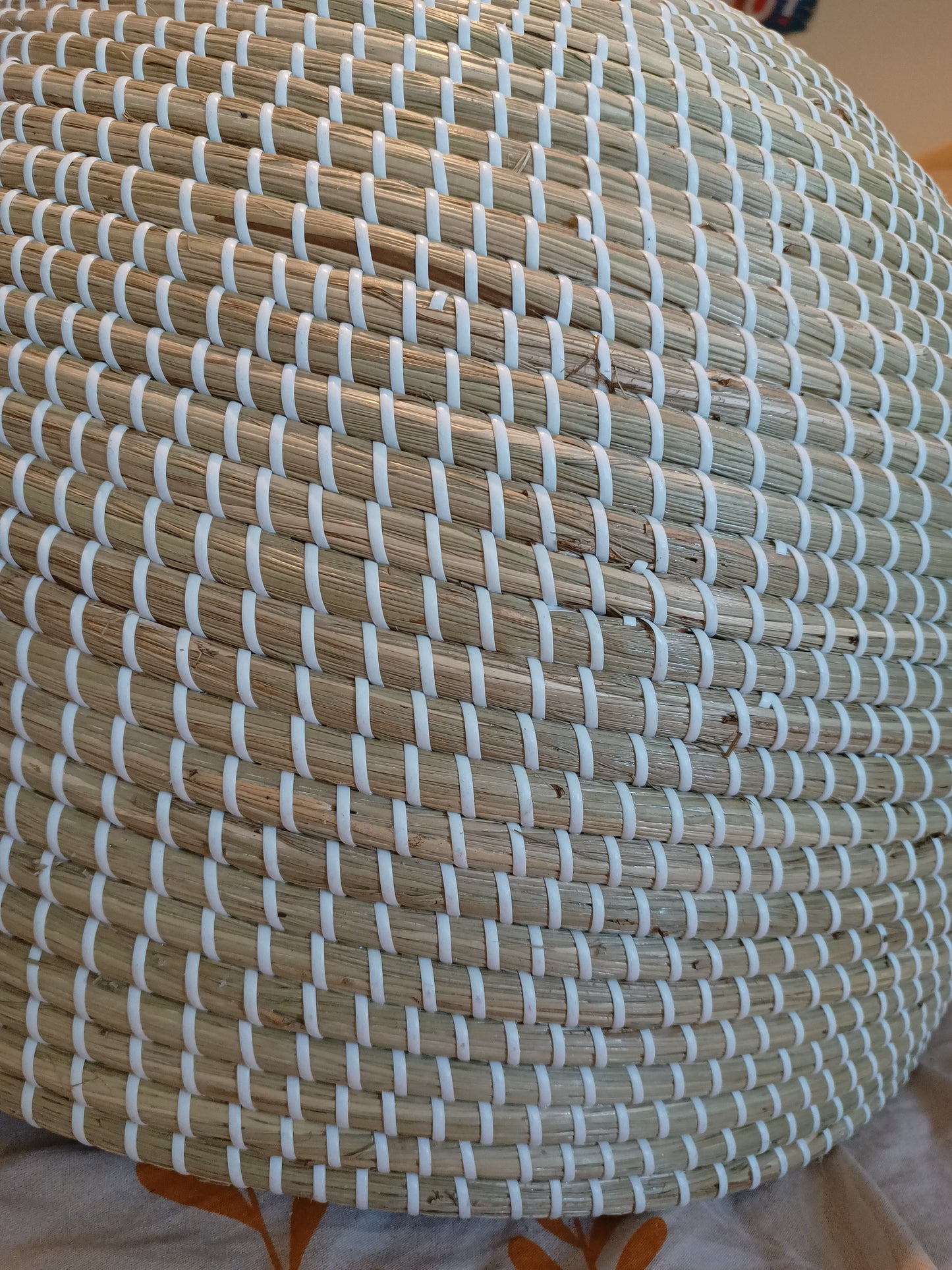 Beliani Pepakan Wicker Pendant Lamp  Boho Dome Ceiling Light | Natural Seagrass