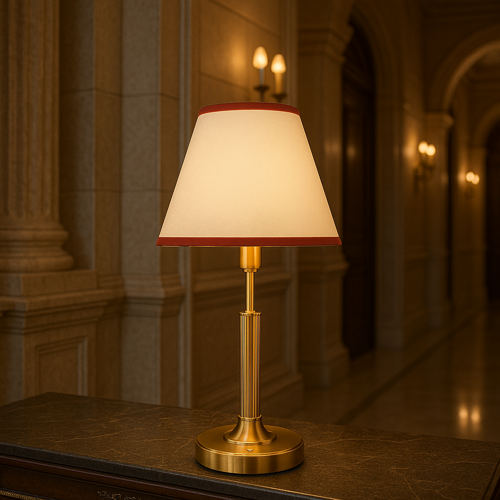 John Lewis Baily Large Rechargeable Brass Table Lamp – Cordless LED Touch Control