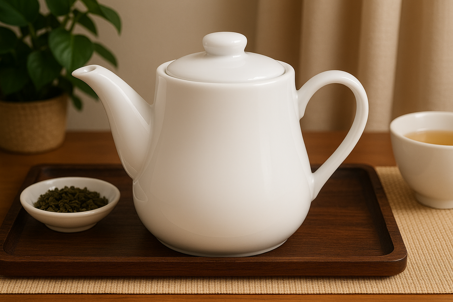 Olympia Whiteware Teapots – Set of 4 (483ml / 17oz, Porcelain)