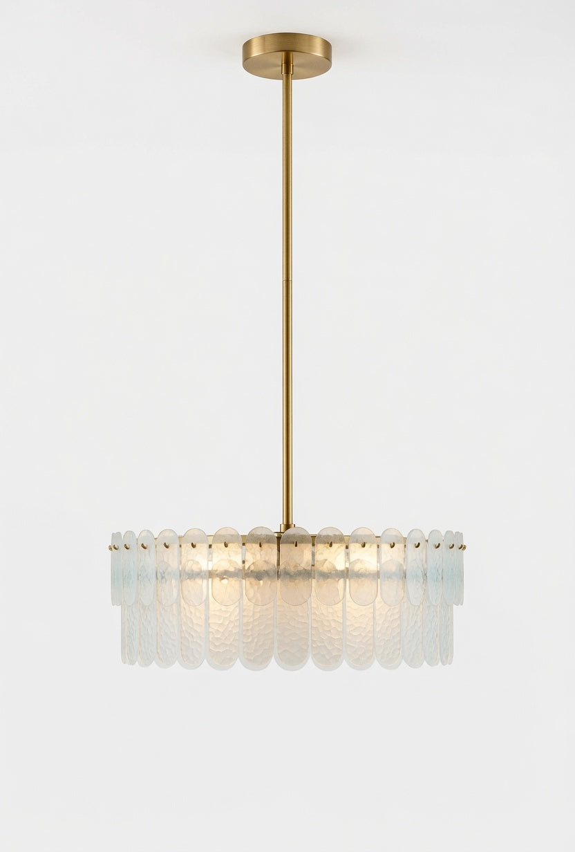 Very Home Glass Oval Chandelier | Modern 3 Light Frosted Glass Ceiling Light