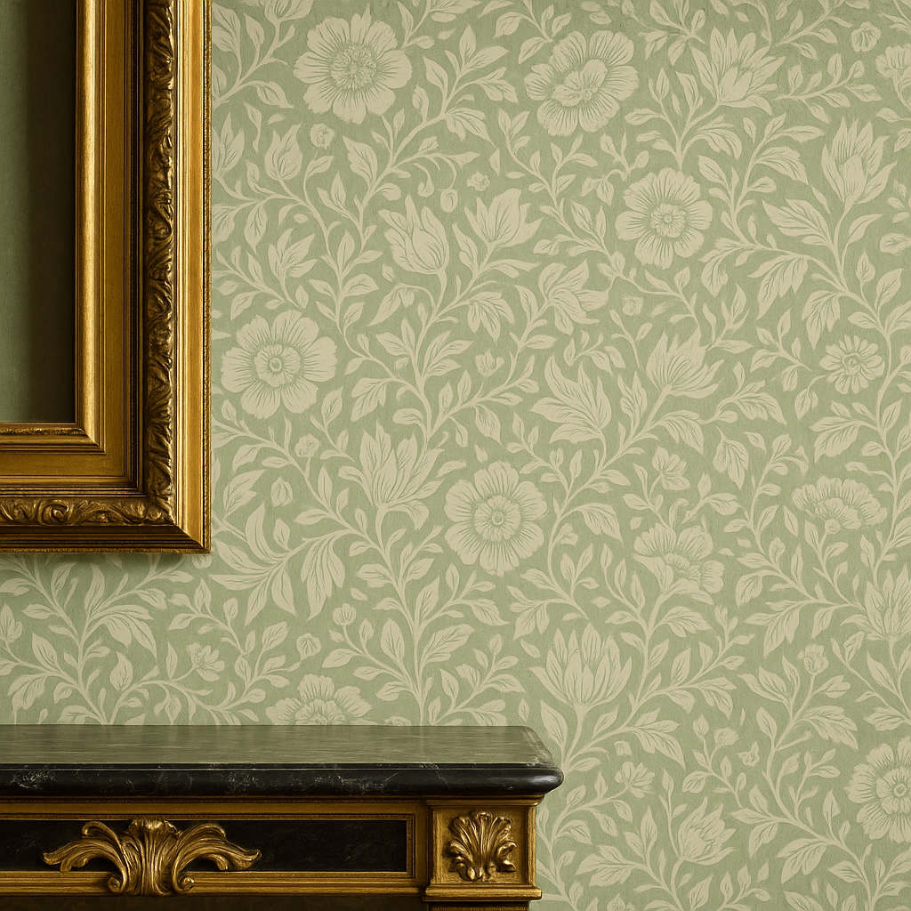 Morris & Co Mallow Wallpaper – 52cm x 10.05m Floral Roll (Heritage Design)