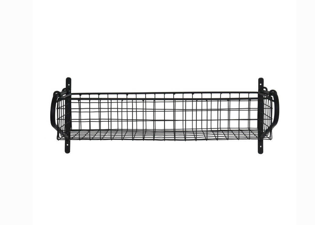 Garden Trading Wirework Basket Shelf – Medium (H12 × W53 × D18.5 cm) – Lily Black