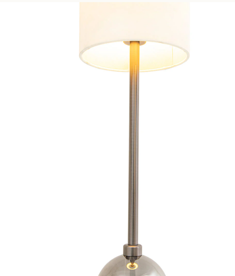 RV Astley Jarama Table Lamp – Luxury Marble, Crystal & Gunmetal Designer Bedside Lamp