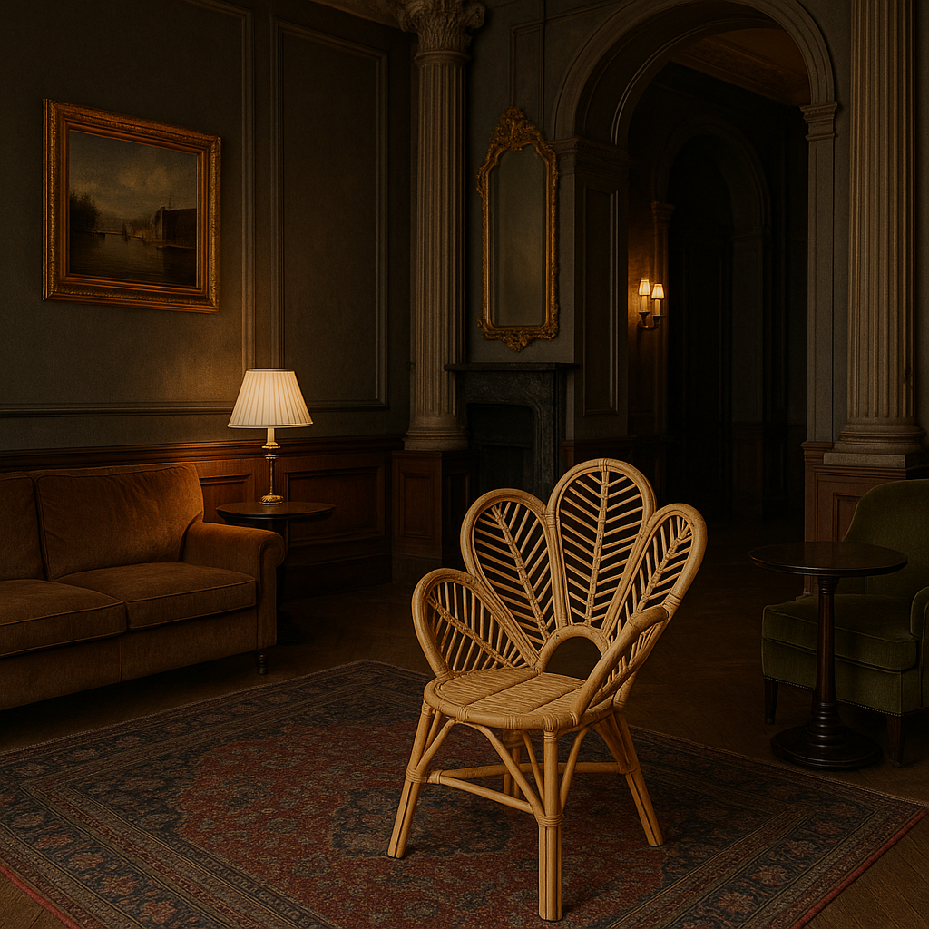 Bali & Pari Eliava Natural Rattan Flower Accent Chair – Natural Brown