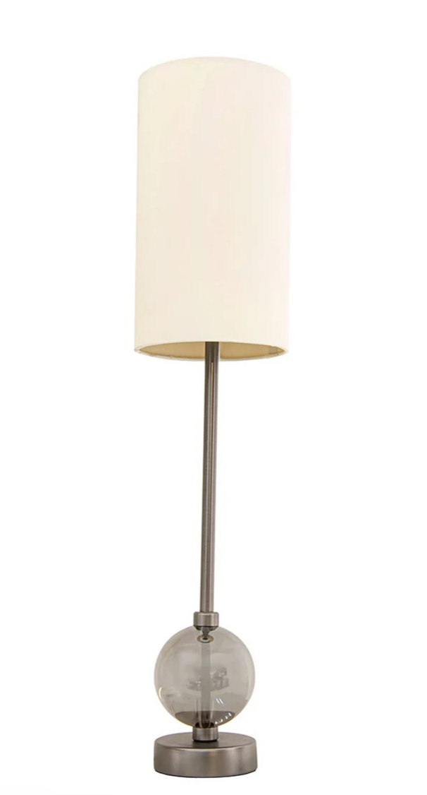 RV Astley Jarama Table Lamp – Luxury Marble, Crystal & Gunmetal Designer Bedside Lamp