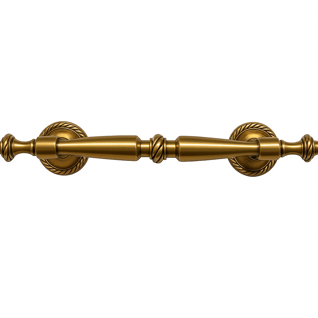 Antique Brass Solid Brass Appliance Handle – 16cm Centre Pull Georgian Style